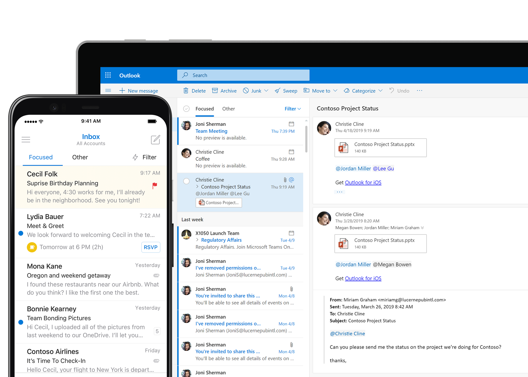 screenshot of Microsoft Exchange